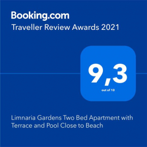 Limnaria Gardens Two Bed Apartment with Terrace and Pool Close to Beach